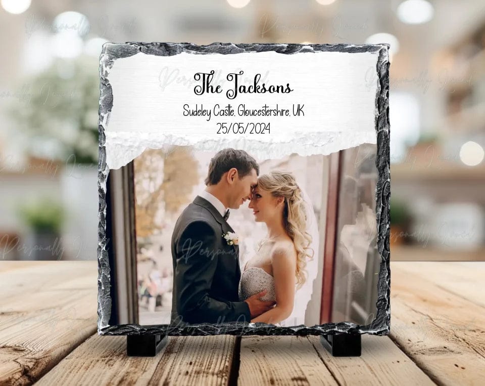 Personalised Wedding Photo Slate