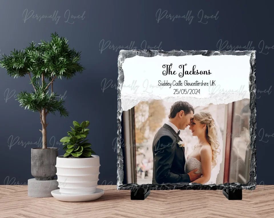 Personalised Wedding Photo Slate