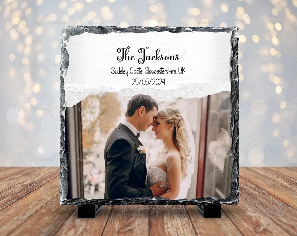 Personalised Wedding Photo Slate