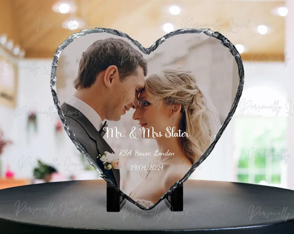 Personalised Photo Heart Slate