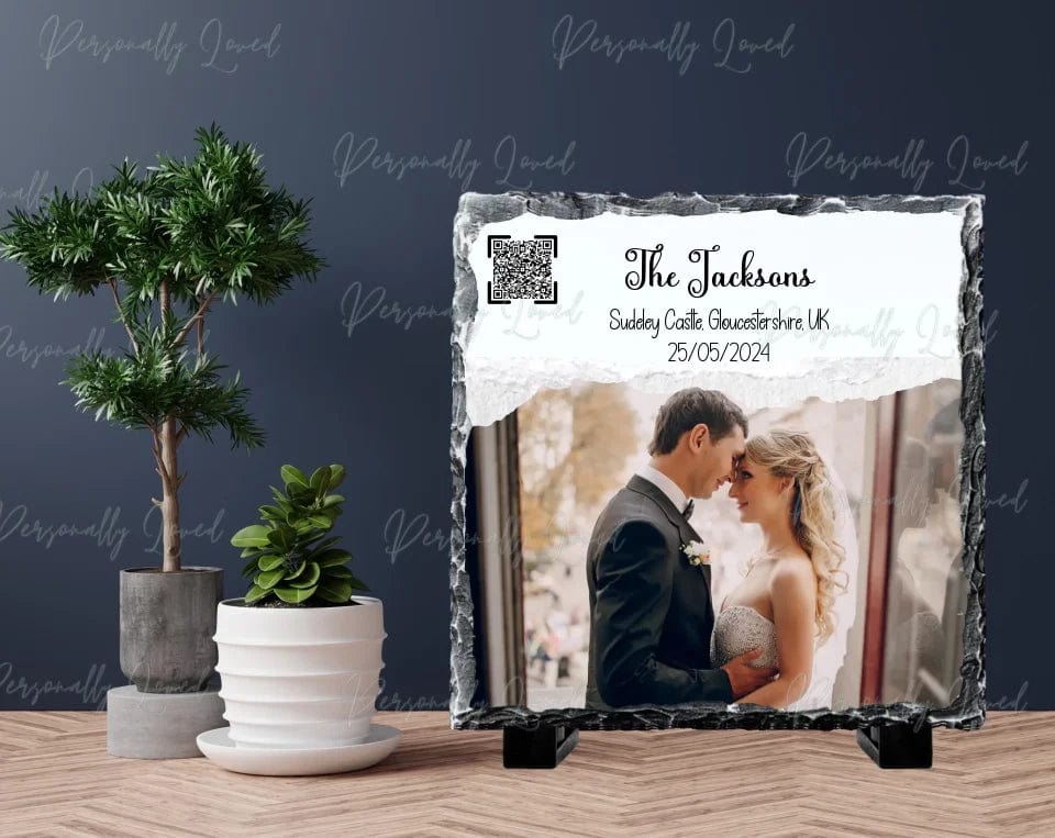 Personalised Wedding Photo Slate