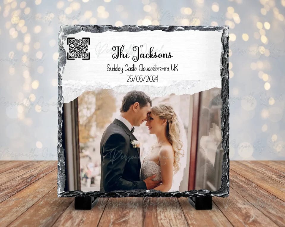 Personalised Wedding Photo Slate