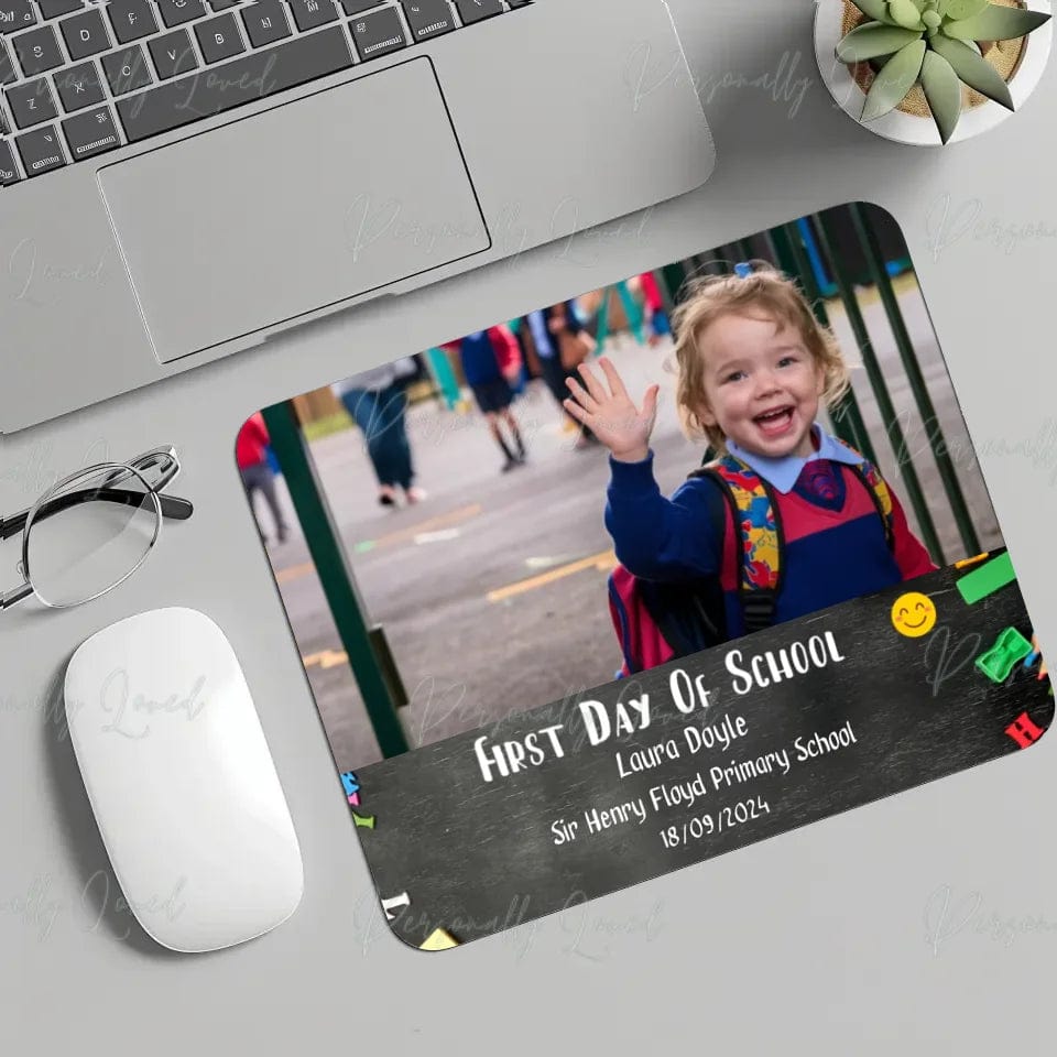 Personalised First Day At School Mouse Pad