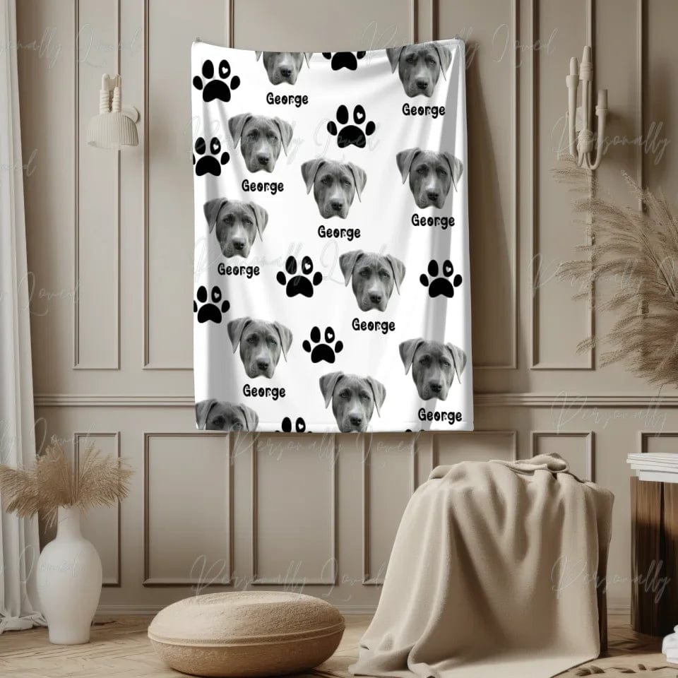 Personalised Pet Blanket with AI Face Cutout