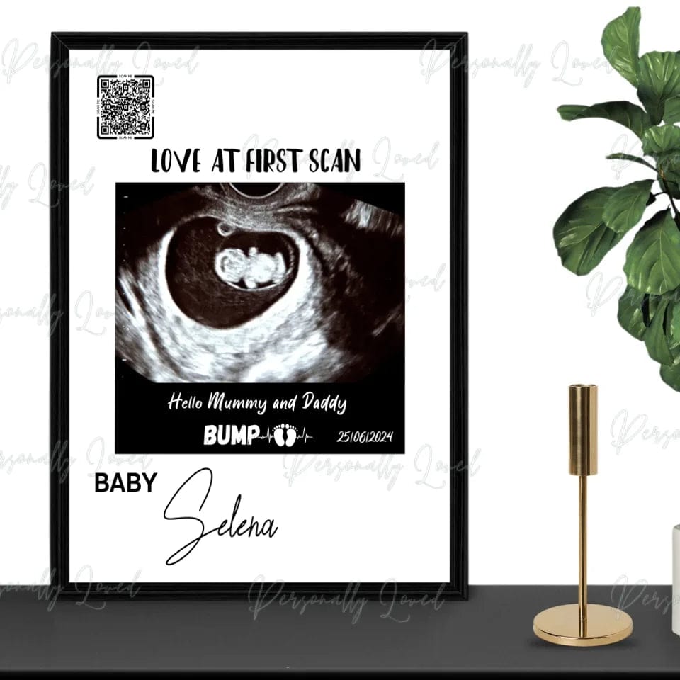 Personalised Baby Scan Framed Poster