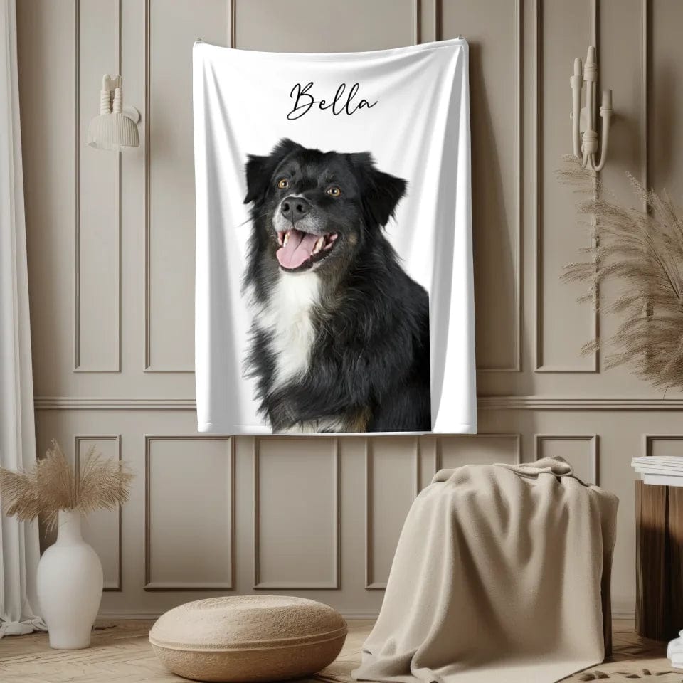 Personalised Pet Photo Blanket with AI-Background Remover