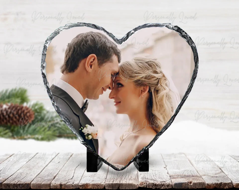 Personalised Couples Photo Slate