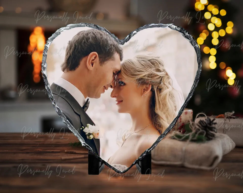 Personalised Couples Photo Slate