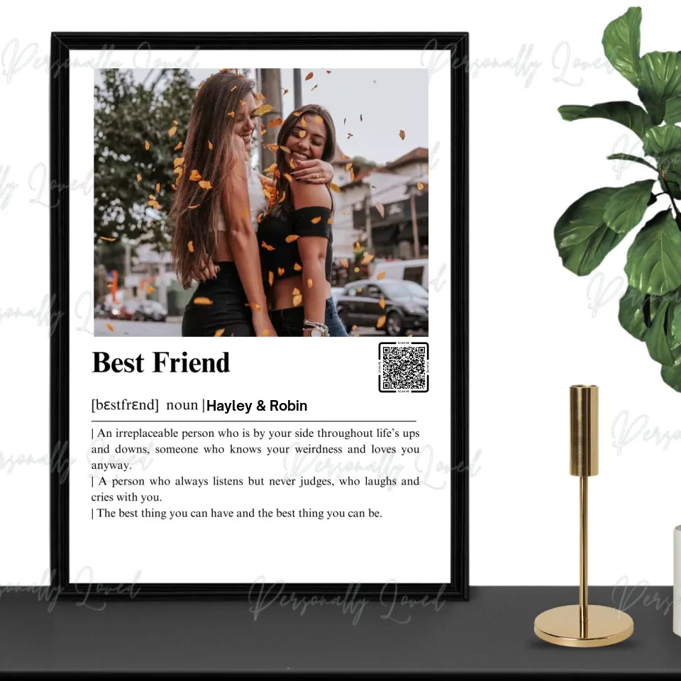 Personalised Best Friends/Friends Framed Poster