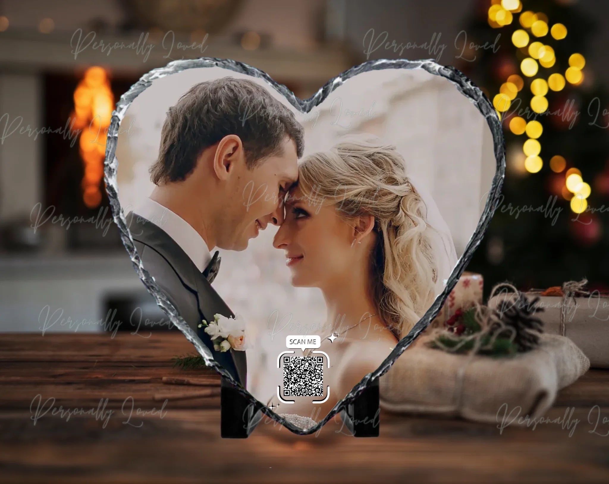 Personalised Couples Photo Slate