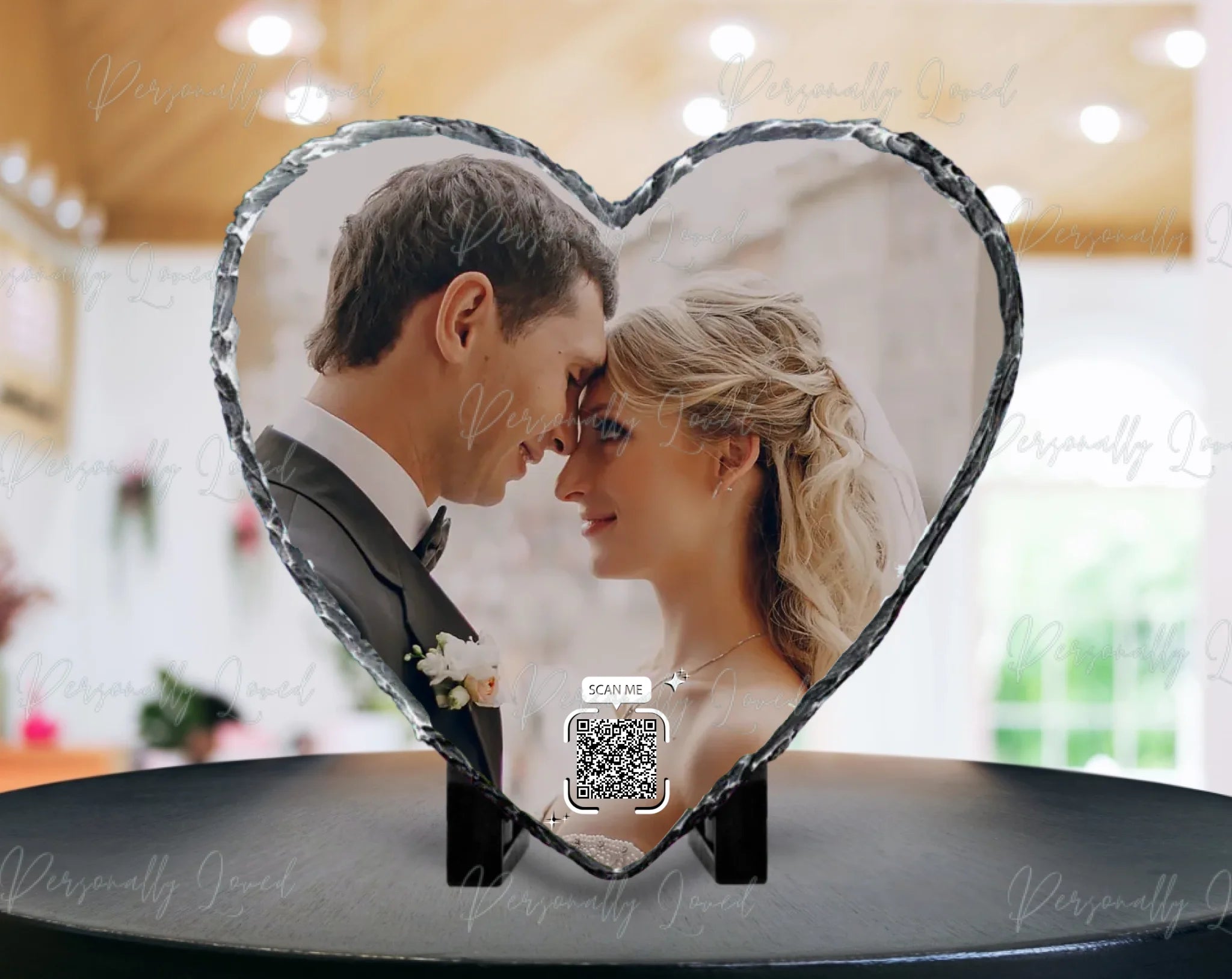 Personalised Couples Photo Slate